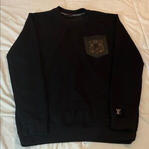 Louis Vuitton Men's Black Crewneck Sweater